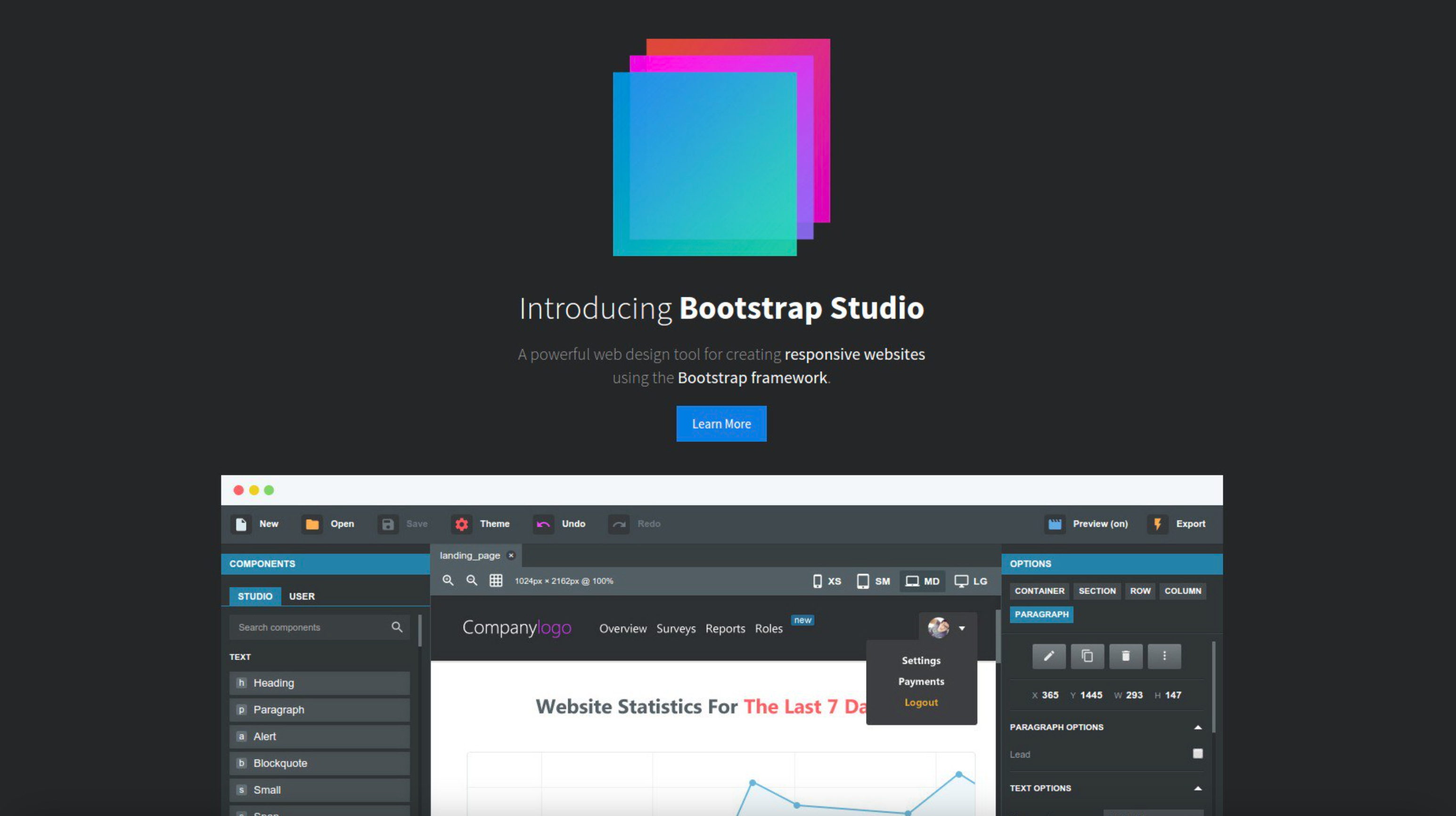 Bootstrap Studio